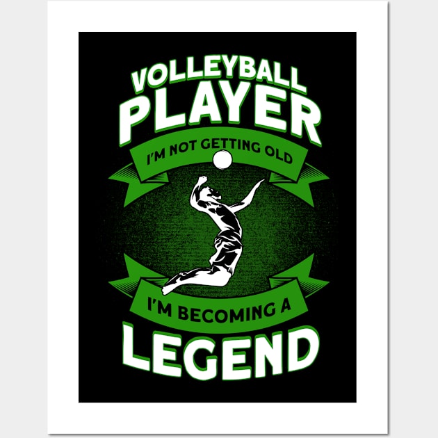 Volleyball Player Sport Volleyball Wall Art by Toeffishirts